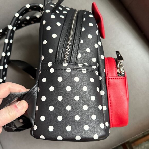 Minnie Mouse Polka Dot Mini Backpack By Disney Loungefly - Picture 4 of 8